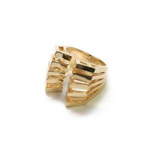 nOir JEWELRY GOLD VALERIE CAGED RING SIZE 7